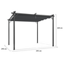 Voir la diapositive 5 : ID MARKET Pergola toit rétractable 4 pieds 3x4 M tonnelle gris anthracite