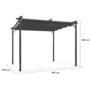 Voir la diapositive 5 : ID MARKET Pergola toit rétractable 4 pieds 3x4 M tonnelle gris anthracite