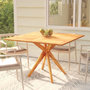 Voir la diapositive 1 : VIDAXL Table de jardin 110x110x75 cm Bois d'acacia solide