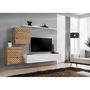 Voir la diapositive 2 : Paris Prix Ensemble Meuble TV  Switch Lamel V  250cm Blanc & Naturel