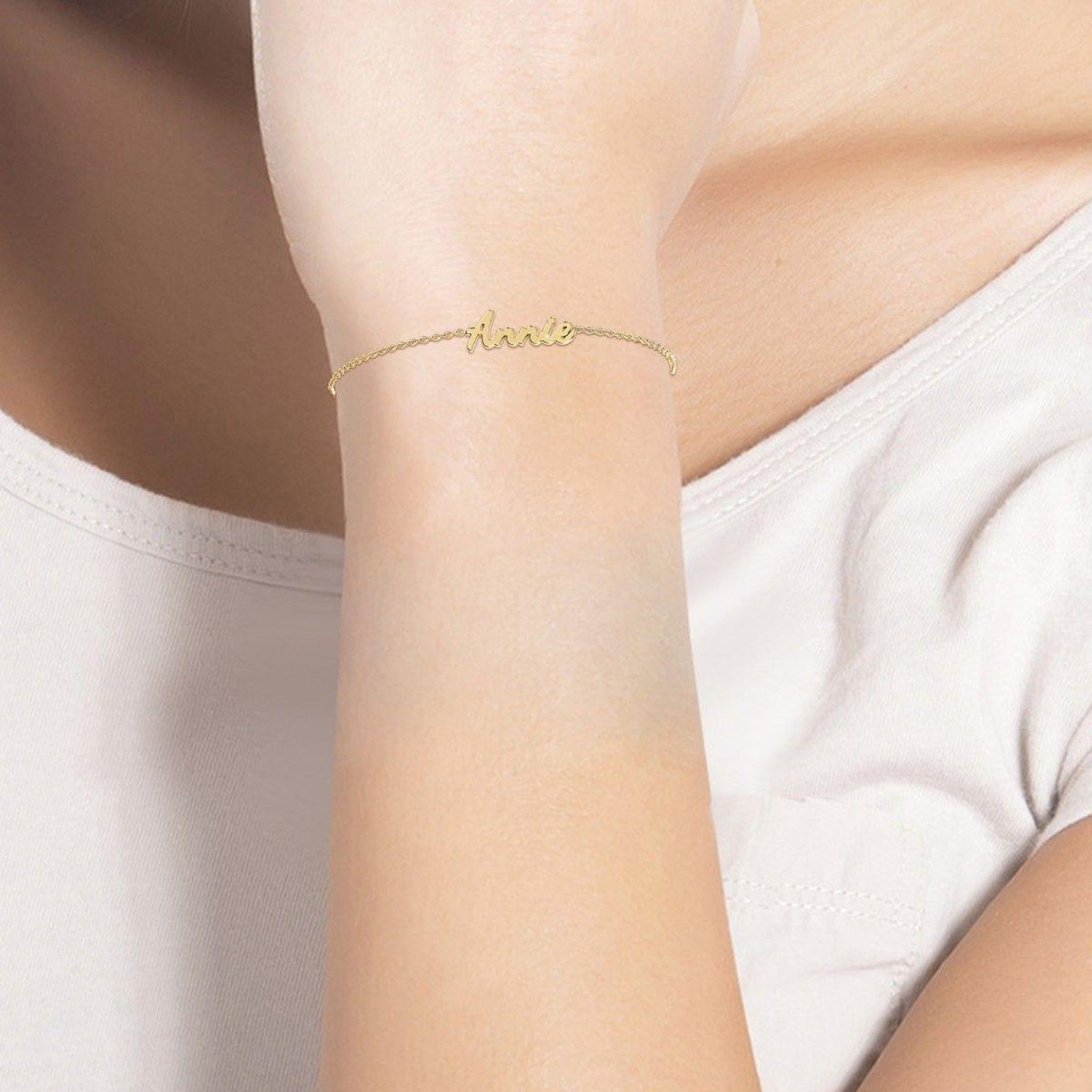 Voir la diapositive 2 : SC CRYSTAL Annie - Bracelet prénom