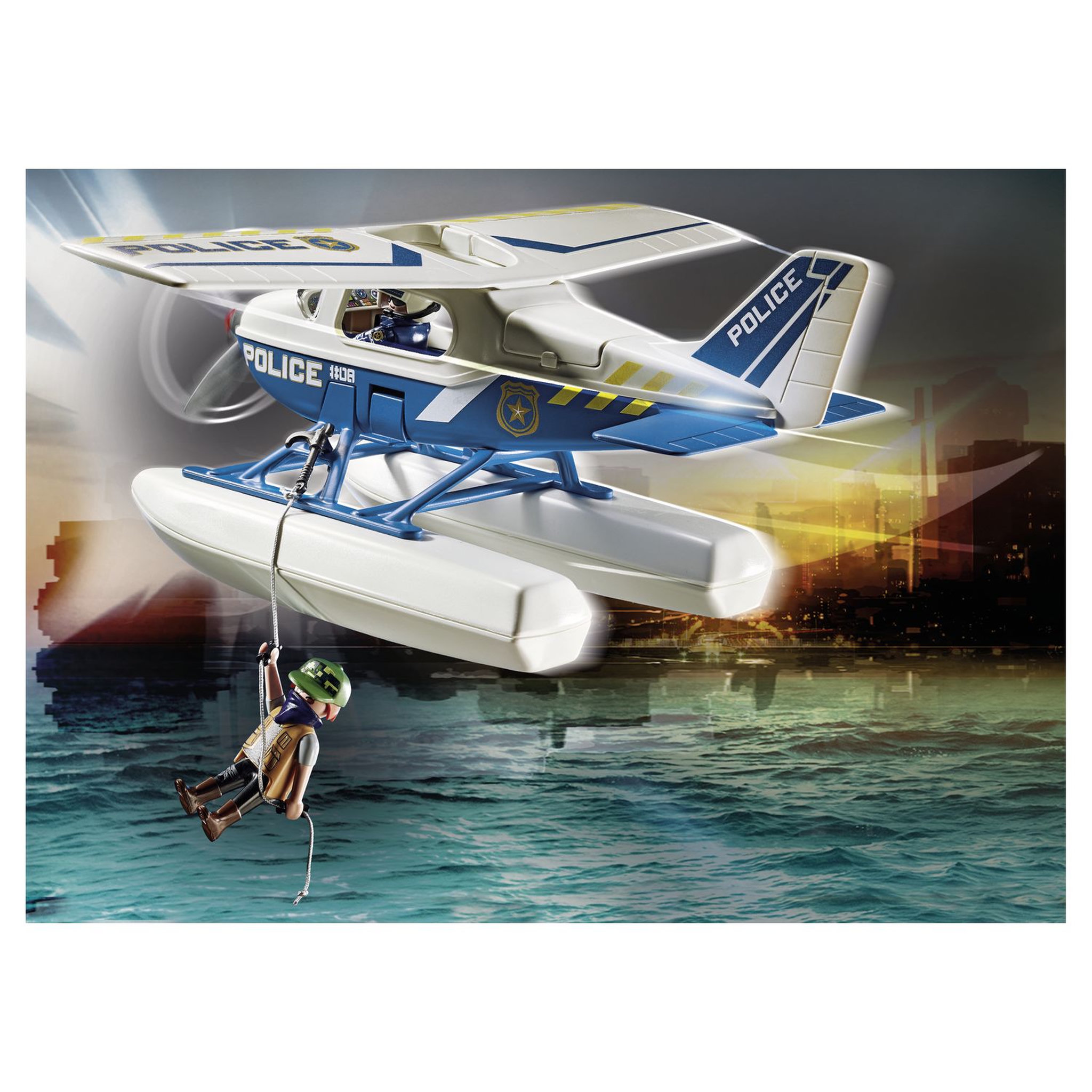 Voir la diapositive 6 : PLAYMOBIL 70779 - City Action Hydravion de la police et canoé 