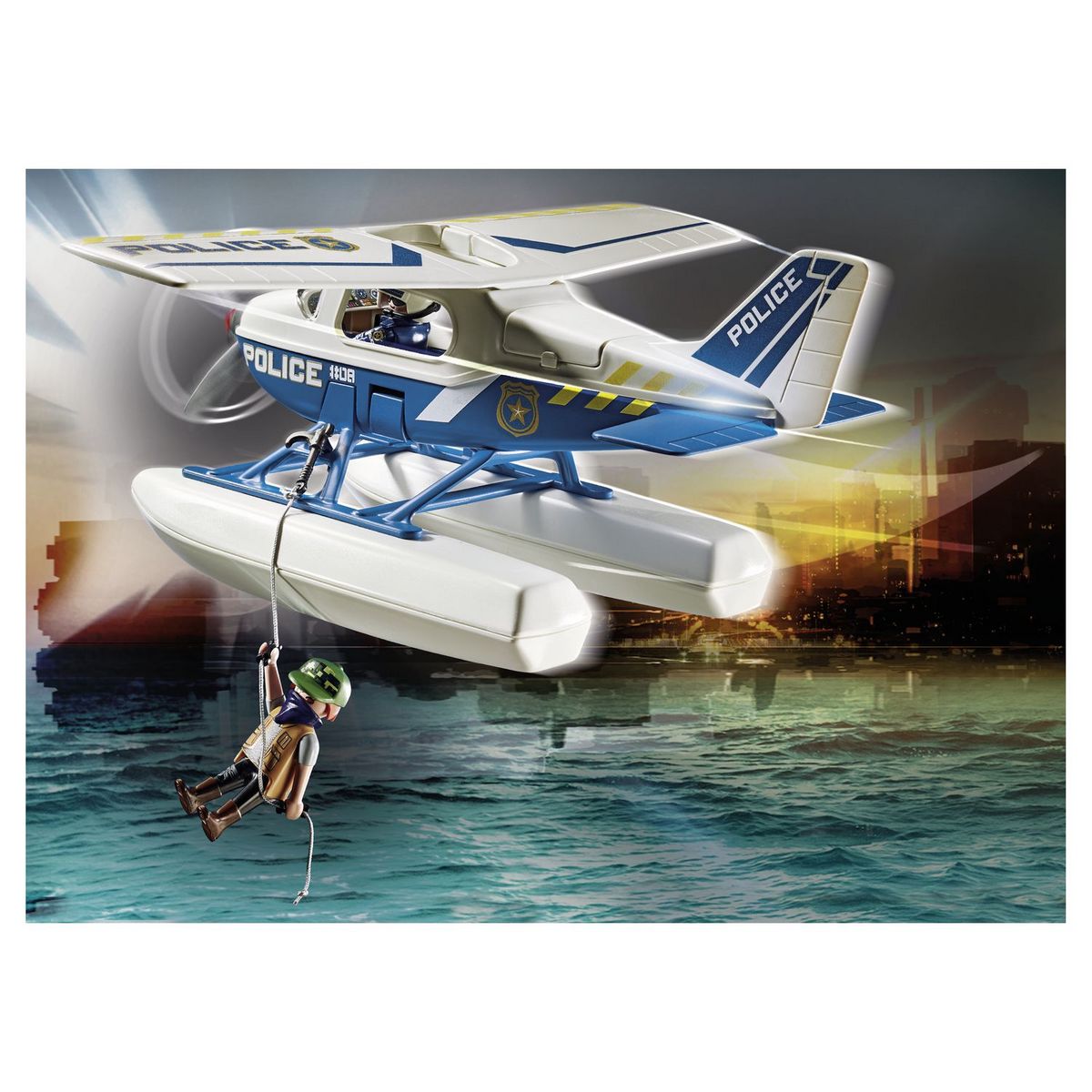 PLAYMOBIL 70779 - City Action Hydravion de la police et canoé 