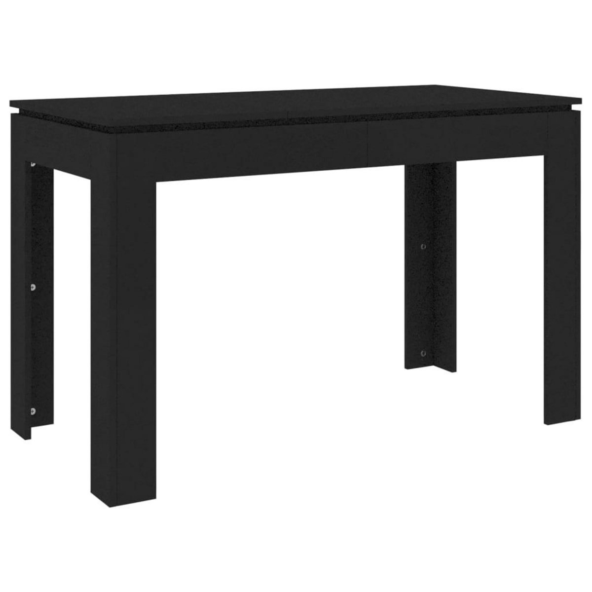 VIDAXL Table a manger Noir 120x60x76 cm Bois d'ingenierie