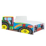 KOBI Lit Enfant Tracteur Coloré 140x70 - Confort et Sécurité pour Votre Petit