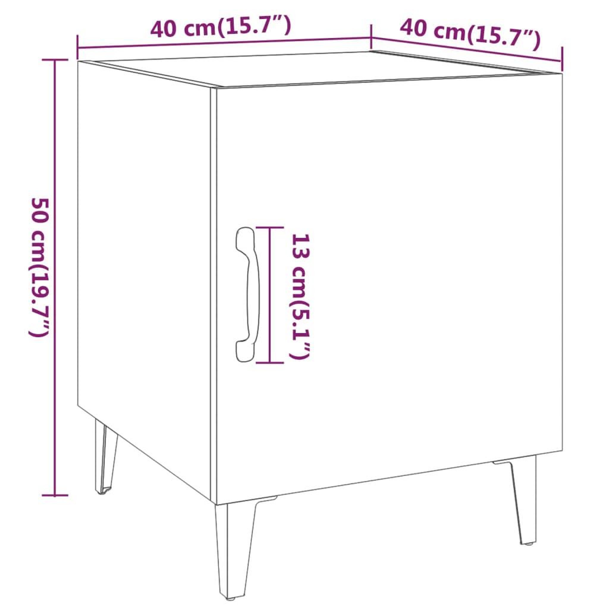 Voir la diapositive 6 : VIDAXL Tables de chevet 2 pcs Chene marron Bois d'ingenierie