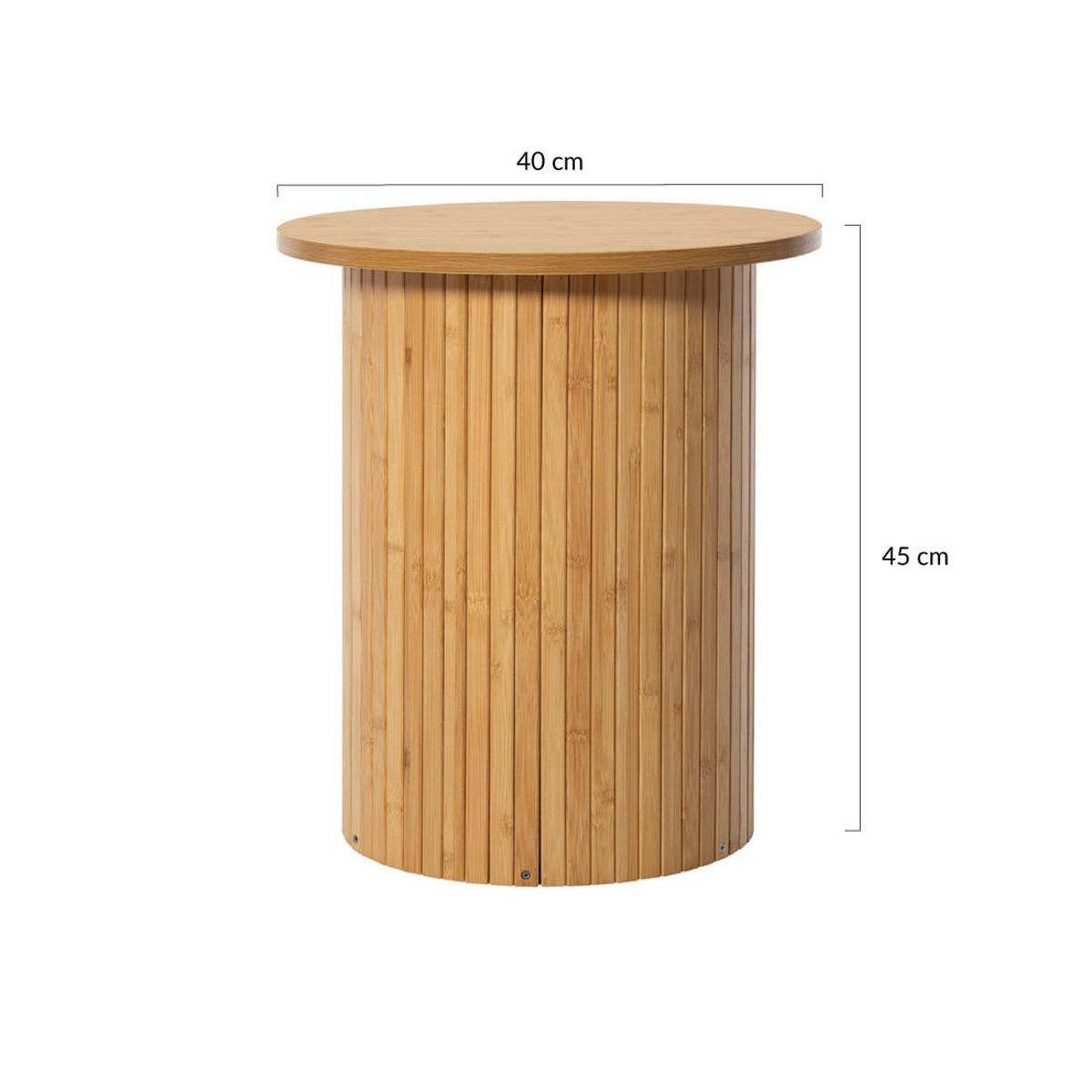 BEST MOBILIER Kofu - bout de canapé - bambou - 40x45 cm