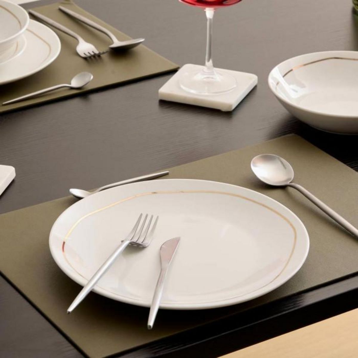 SECRET DE GOURMET Ménagère 24 Pièces en Inox  Sky Lounge  22cm Argent