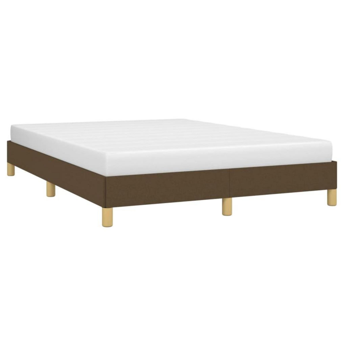 VIDAXL Cadre de lit sans matelas marron fonce 160x200 cm tissu