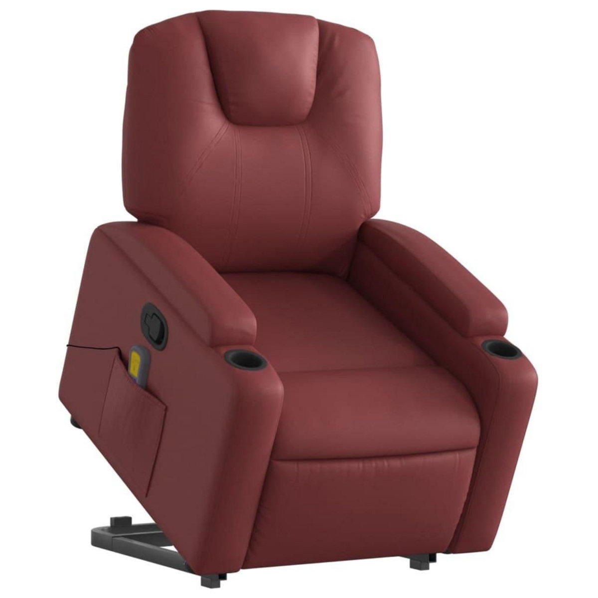 VIDAXL Fauteuil inclinable de massage Rouge bordeaux Similicuir