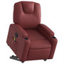 Voir la diapositive 3 : VIDAXL Fauteuil inclinable de massage Rouge bordeaux Similicuir