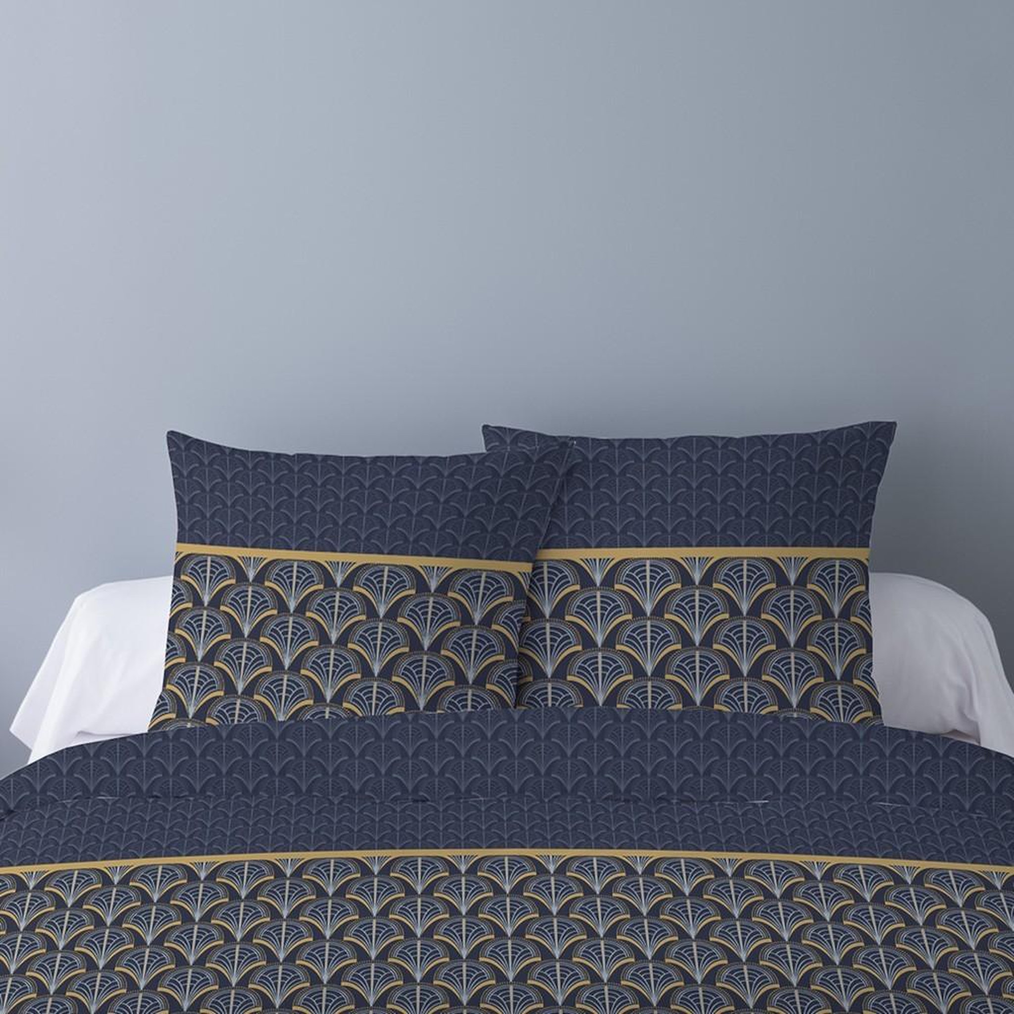 Voir la diapositive 2 : Dourev Housse de couette 260x240 LOIC + 2 taies 100% coton