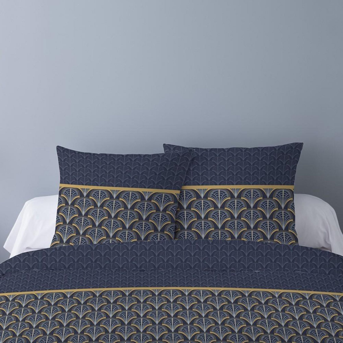 Dourev Housse de couette 260x240 LOIC + 2 taies 100% coton