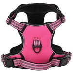 VIDAXL Harnais pour chien avec laisse et collier reglables rose M