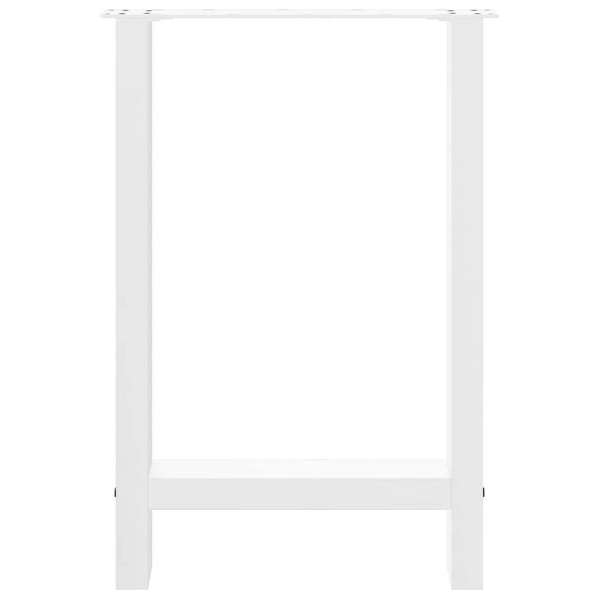 VIDAXL Pieds de table basse blanc 2 pcs 60x(72-73) cm acier