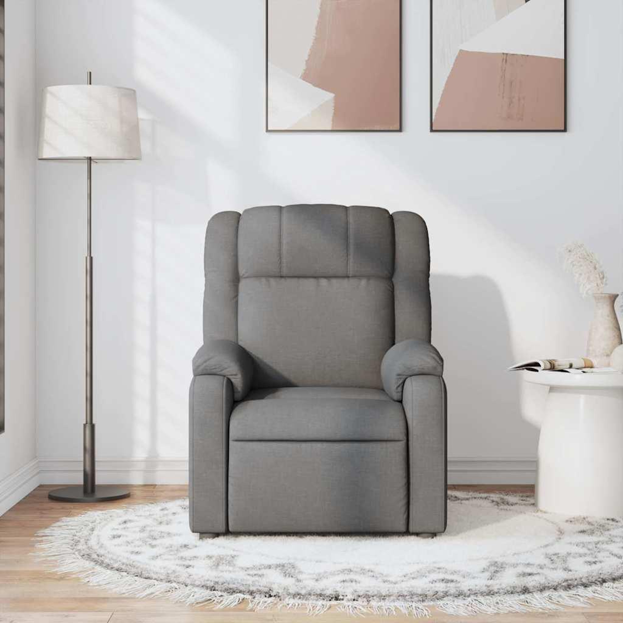 Voir la diapositive 3 : VIDAXL Fauteuil de massage inclinable Gris fonce Tissu
