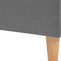 Voir la diapositive 3 : ID MARKET Lit double scandinave BALTA avec tête de lit et sommier 140 x 190 cm tissu gris clair
