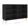 Voir la diapositive 6 : VIDAXL Buffet noir 103,5x35x70 cm bois d'ingenierie