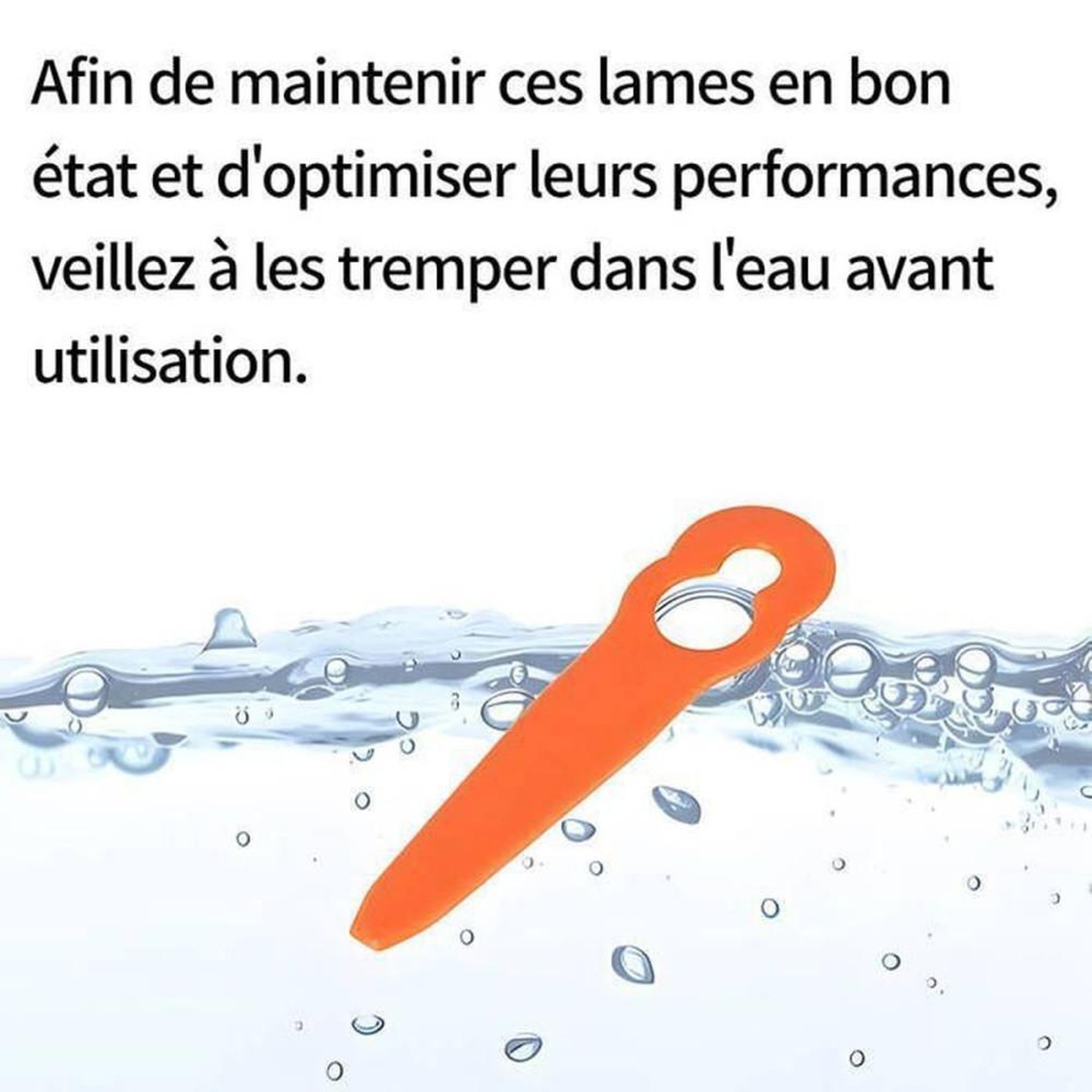 Voir la diapositive 5 : Pack de 100 lames de rechange nylon pour débroussailleuse/tondeuse sans fil compatible STIHL PolyCut 2-2, 3-2, FSA 45/57 et FSE 52