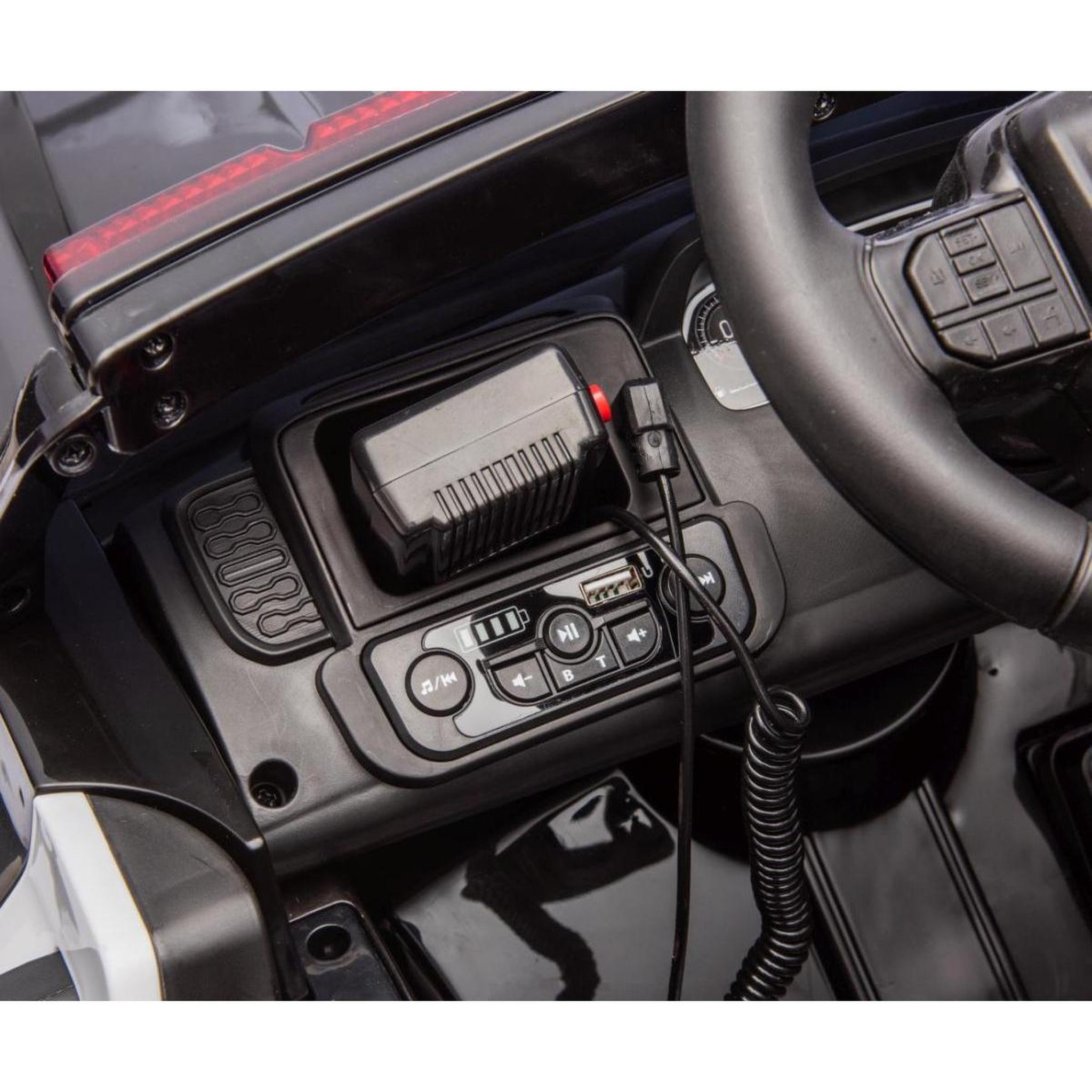 Voir la diapositive 3 : MILLY MALLY Voiture électrique Ford Ranger Police Noire