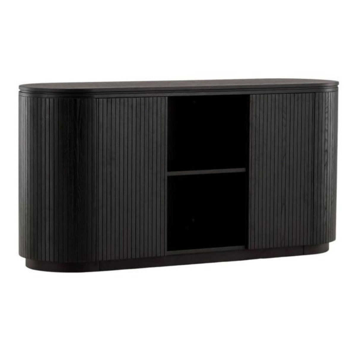 Paris Prix Buffet Design Nervuré  Fjallbacka  160cm Noir