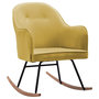 Voir la diapositive 2 : VIDAXL Chaise a bascule Jaune moutarde Velours