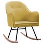 Voir la diapositive 2 : VIDAXL Chaise a bascule Jaune moutarde Velours