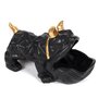 Paris Prix Statuette & Vide-Poche  Bulldog  30cm Noir