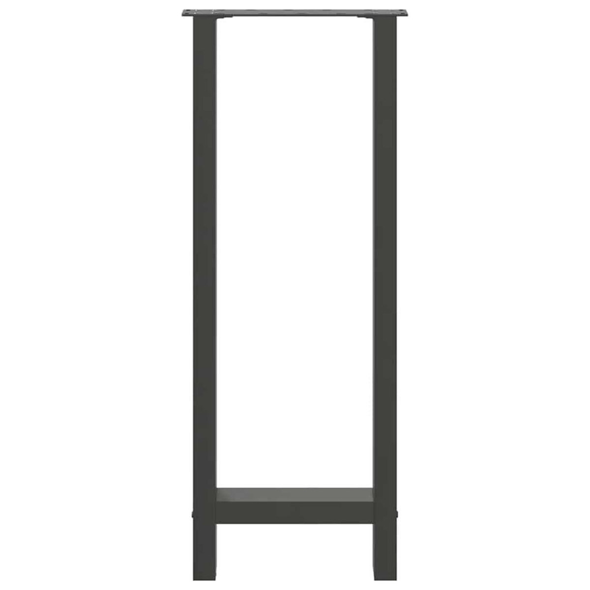 VIDAXL Pieds de table basse anthracite 2 pcs 50x(100-101) cm acier