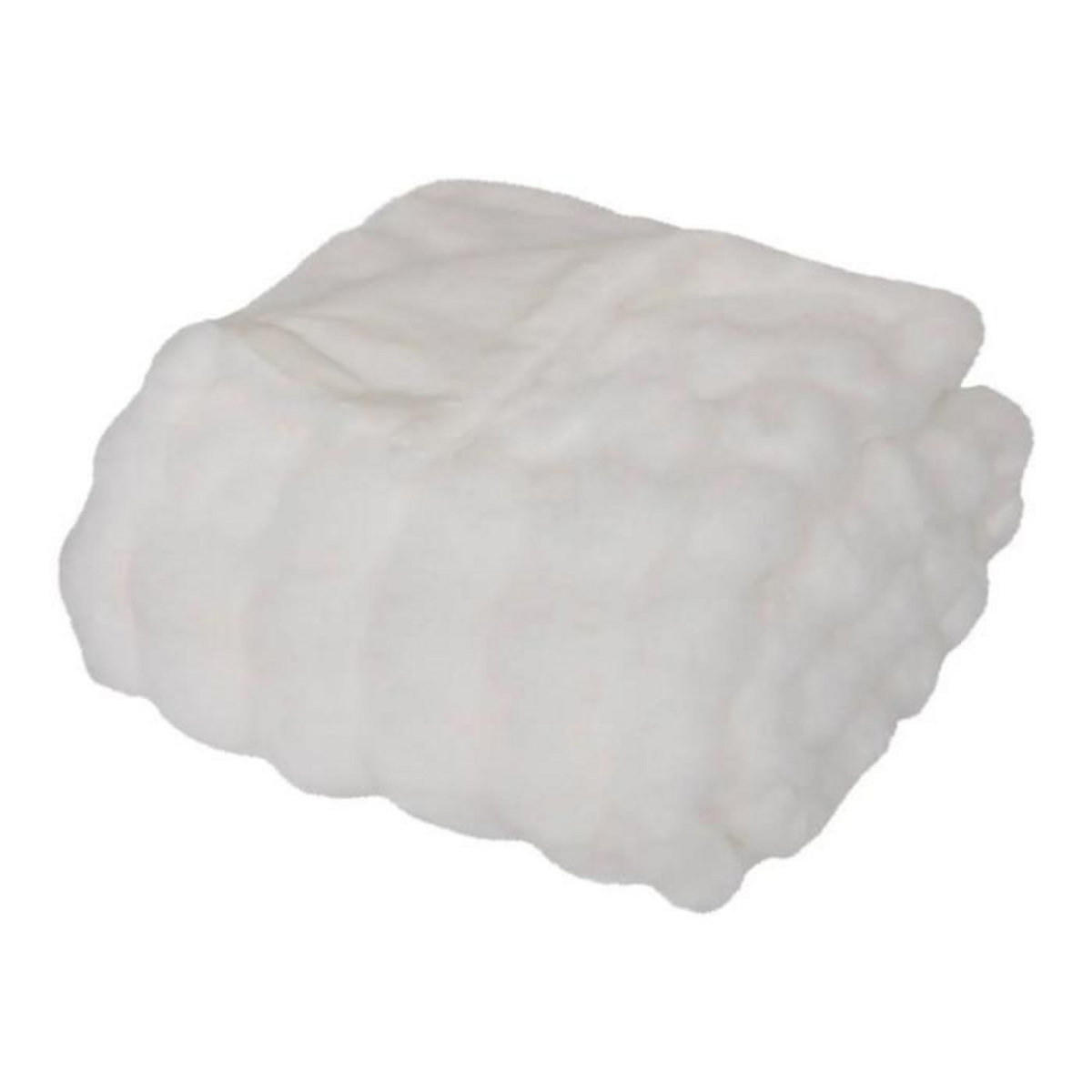 ATMOSPHERA Plaid XL Imitation Fourrure 3D  Zephy  180x230cm Blanc