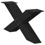 Voir la diapositive 4 : VIDAXL Pieds de table basse forme de X 2 pcs noir 70x(30-31) cm acier