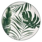 SECRET DE GOURMET Lot de 6 Assiettes à Dessert  Palme  19cm Vert