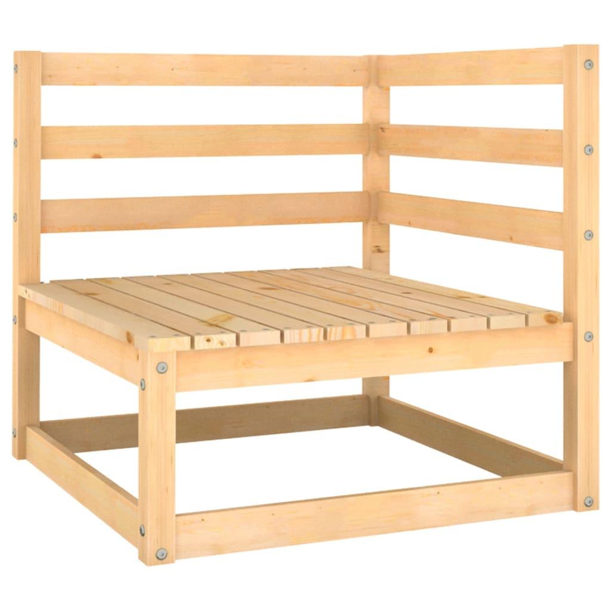 Voir la diapositive 5 : VIDAXL Canape 2 places de jardin avec coussins bois de pin massif