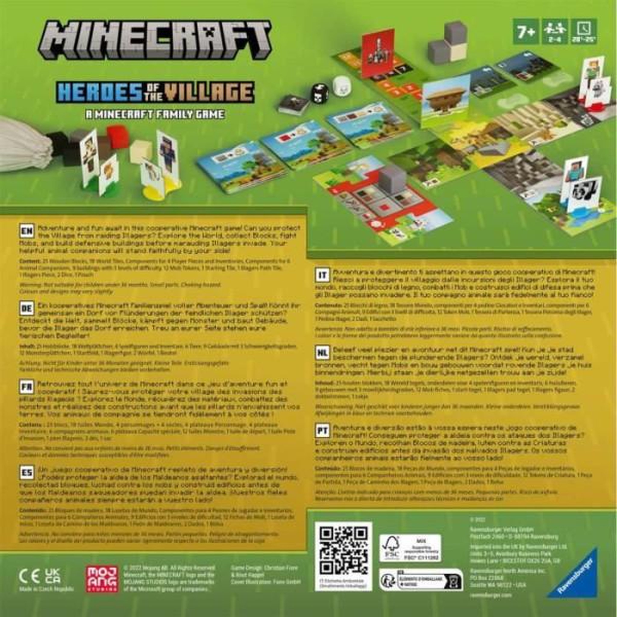 Voir la diapositive 2 : RAVENSBURGER Jeu classique Ravensburger Minecraft Junior Save the village