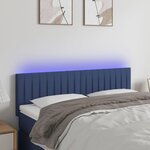 VIDAXL Tete de lit a LED Bleu 144x5x78/88 cm Tissu