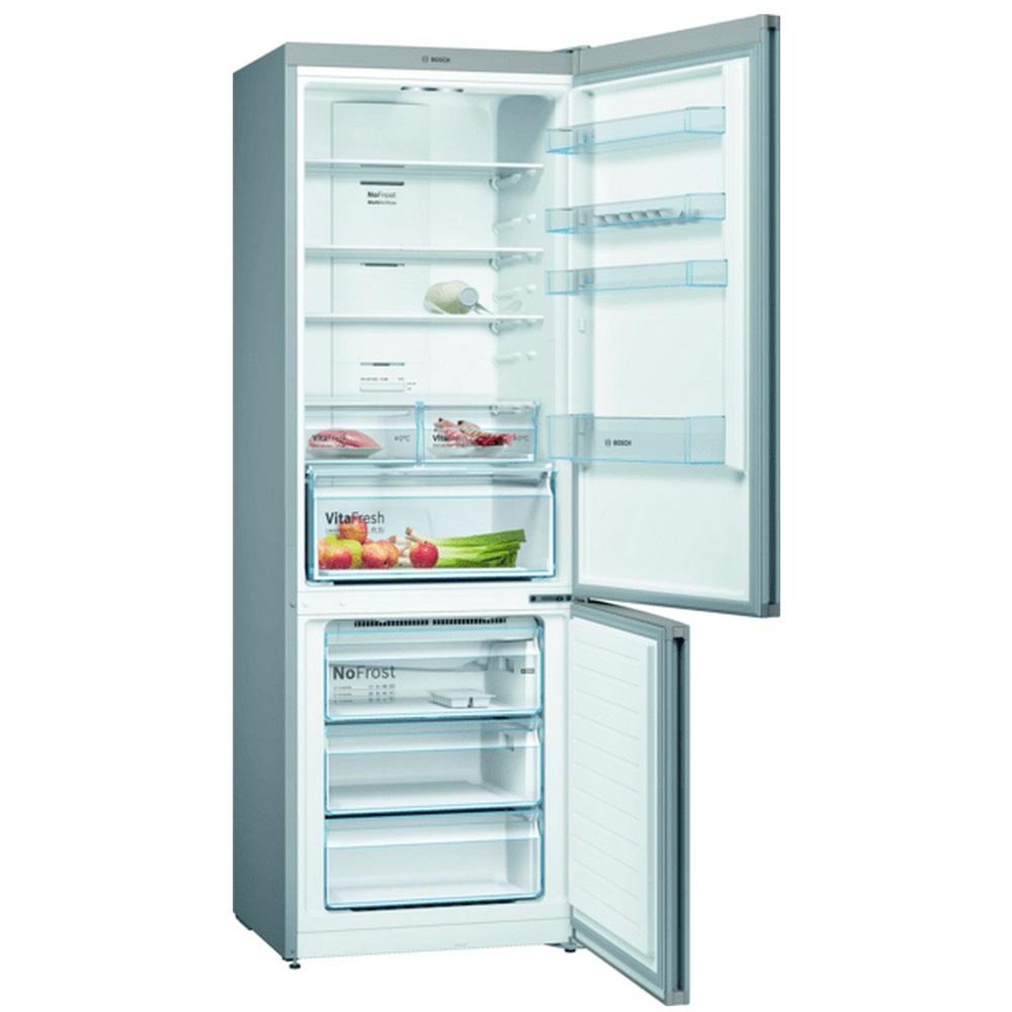 Voir la diapositive 3 : BOSCH Réfrigérateur combiné 70cm 435l nofrost inox - kgn49xlea