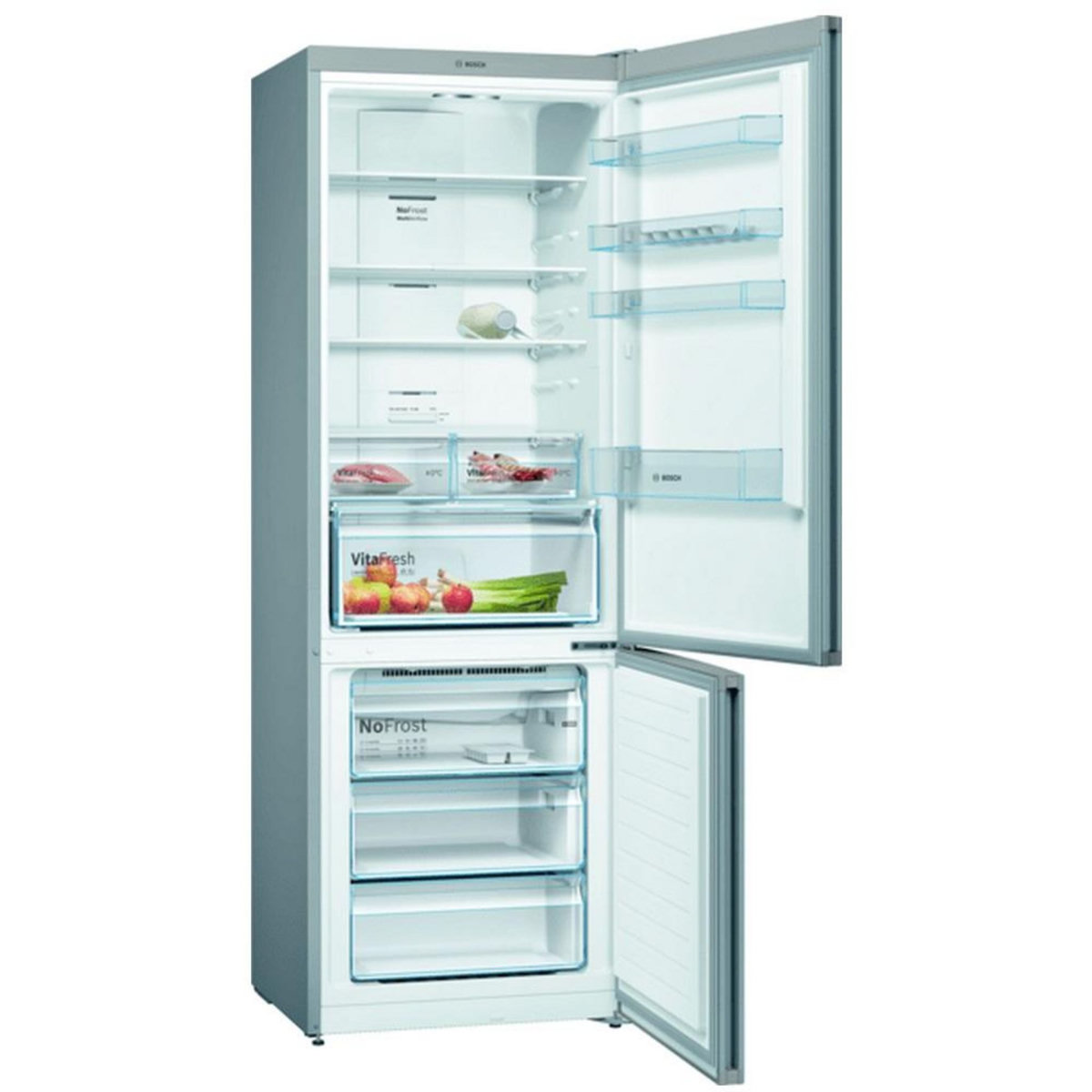 BOSCH Réfrigérateur combiné 70cm 435l nofrost inox - kgn49xlea