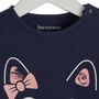 Voir la diapositive 2 : INEXTENSO T-shirt manches longues chat bébé fille
