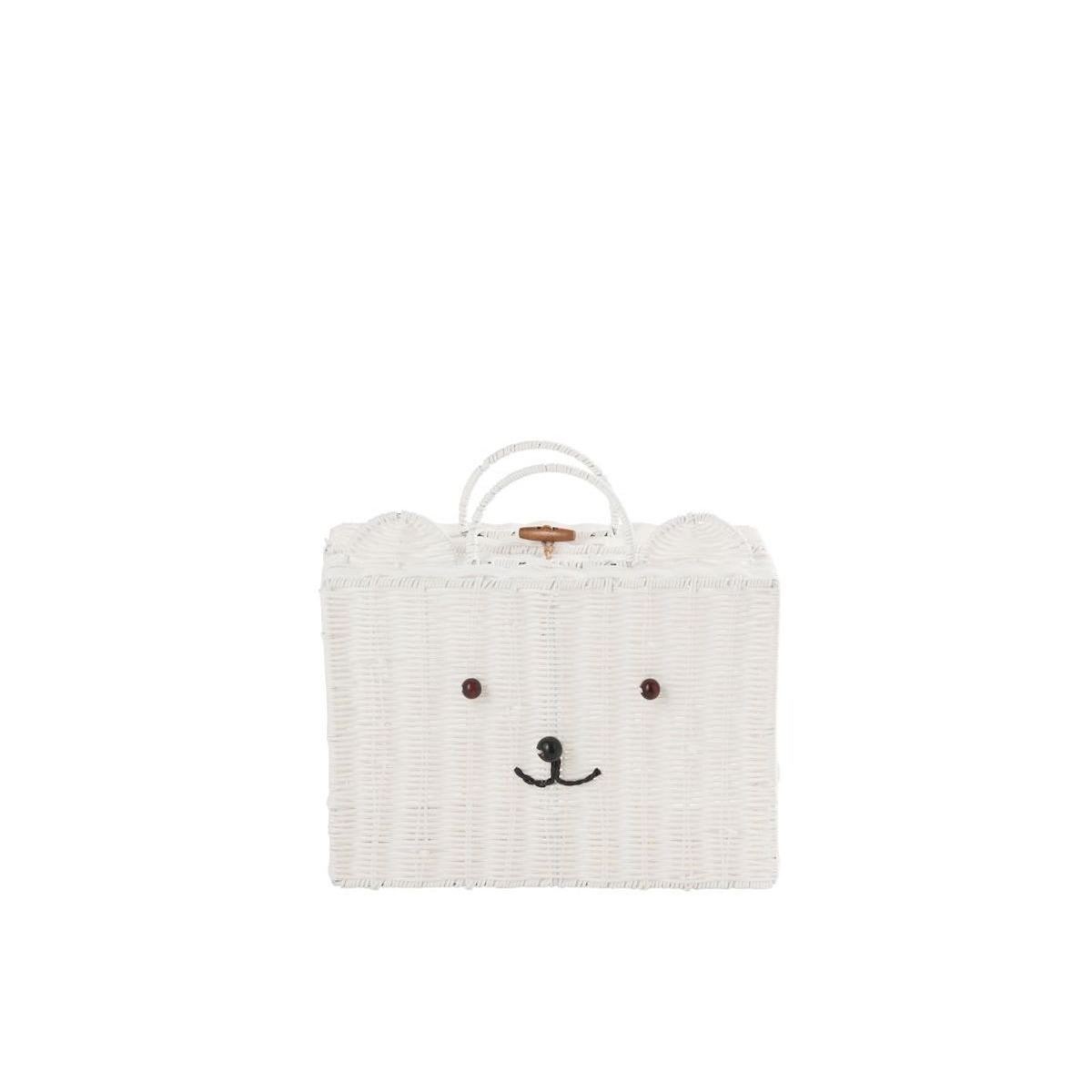 Paris Prix Valise Déco Enfant Ours  Napoleon  35cm Blanc