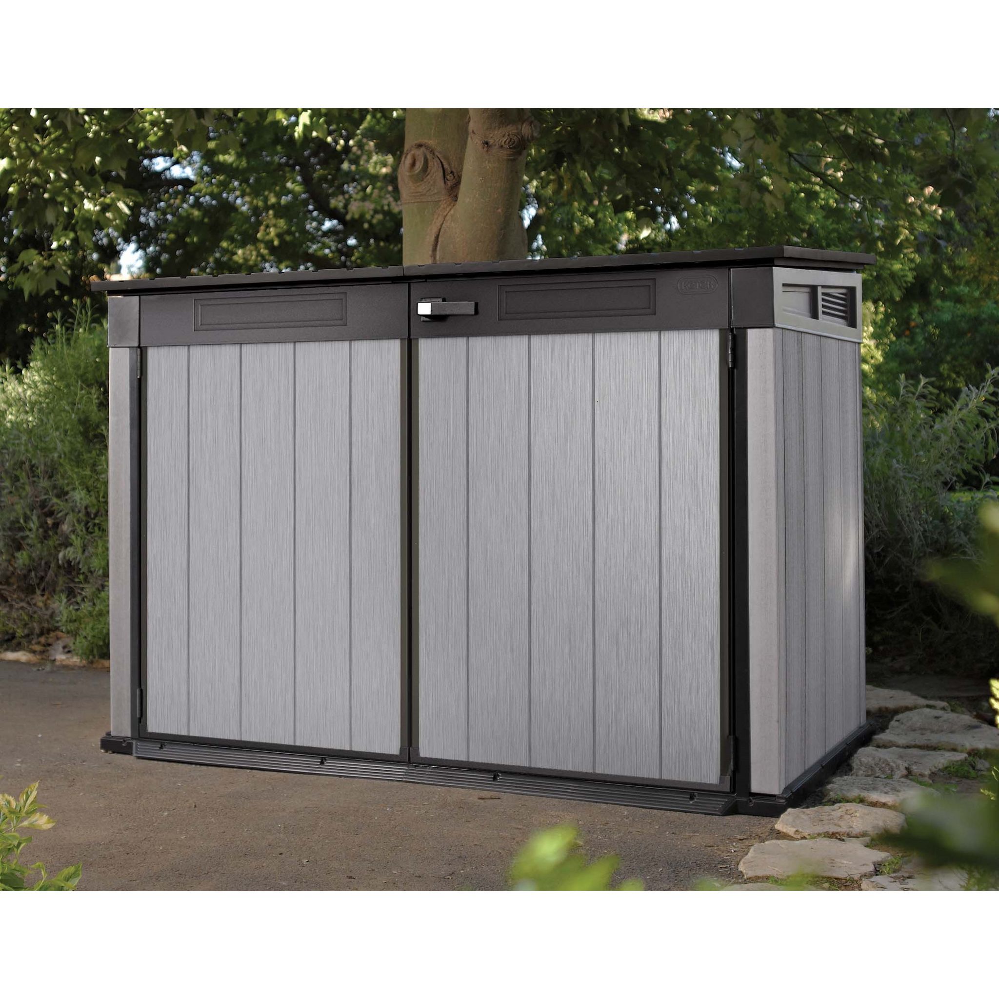 KETER Coffre de rangement jardin résine - 2100L - Gris - HOBBS