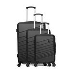 WAVE PARIS WAVE PARIS - Set de 3 Valises TIGRE 75 cm 4 Roues. Coloris disponibles : Rose