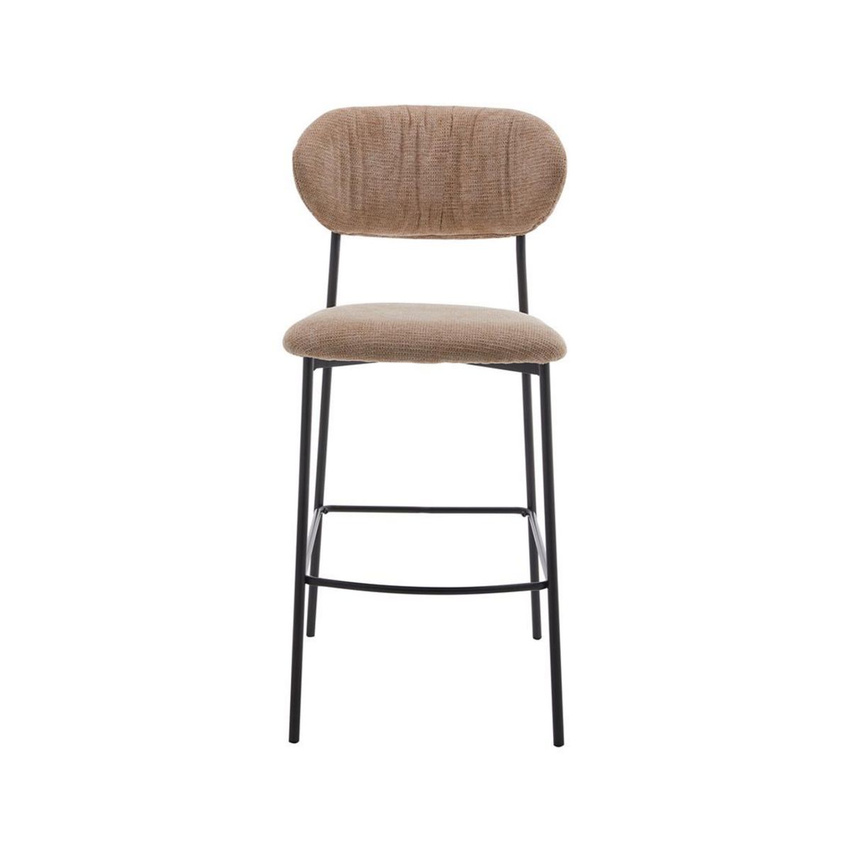 LISA DESIGN Rosita - lot de 4 tabourets de bar - en tissu - beige