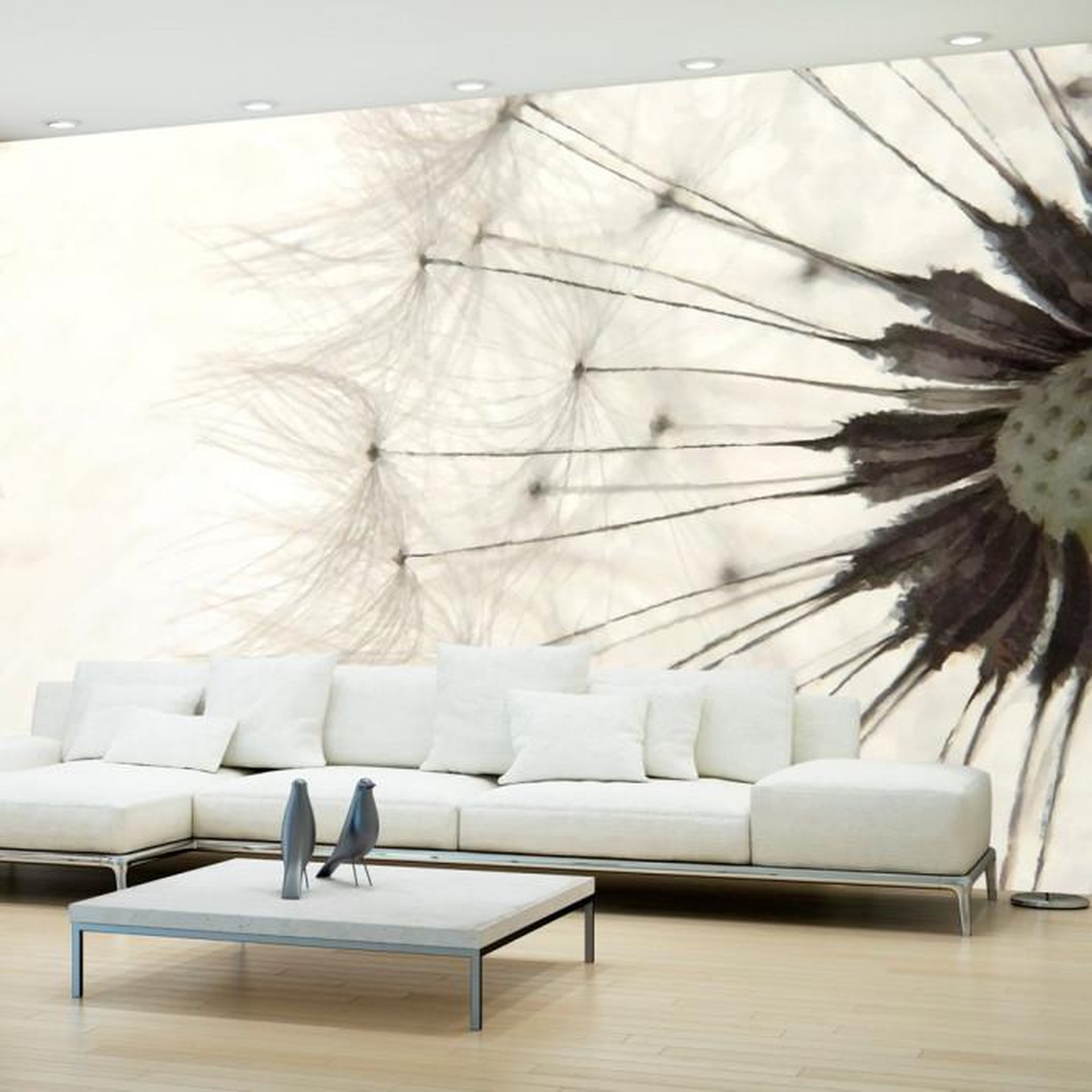 Paris Prix Papier Peint  White Dandelion. Coloris disponibles : Multicolore