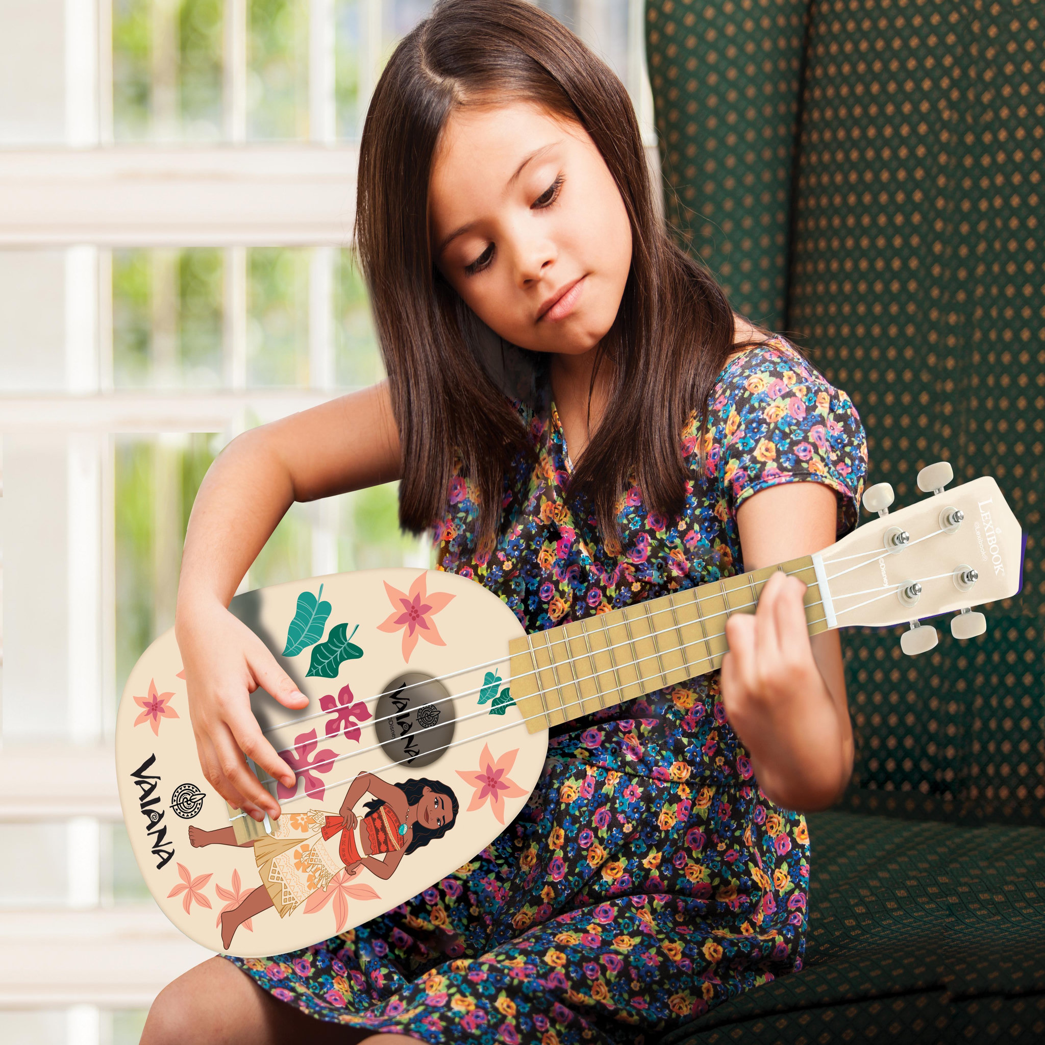 Voir la diapositive 5 : Lexibook Ukulele Vaina en bois avec cordes en nylon - 53 cm