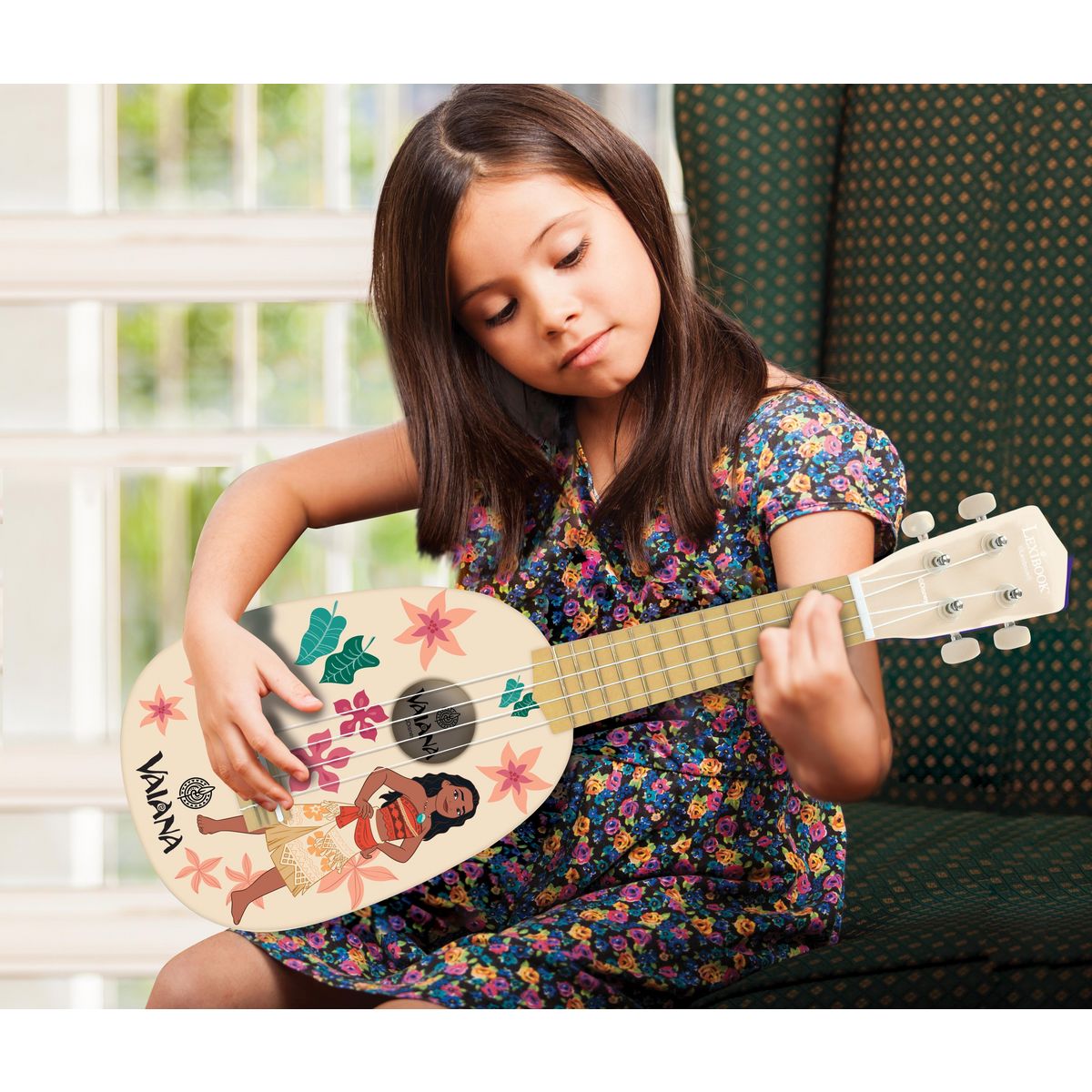 Lexibook Ukulele Vaina en bois avec cordes en nylon - 53 cm