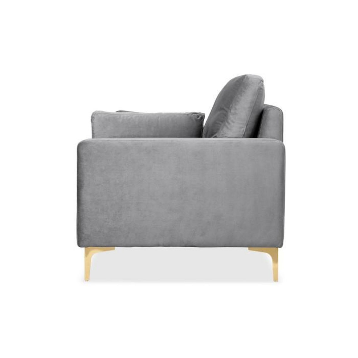 Paris Prix Canapé 2 Places en Velours  Ignacio  158cm Gris