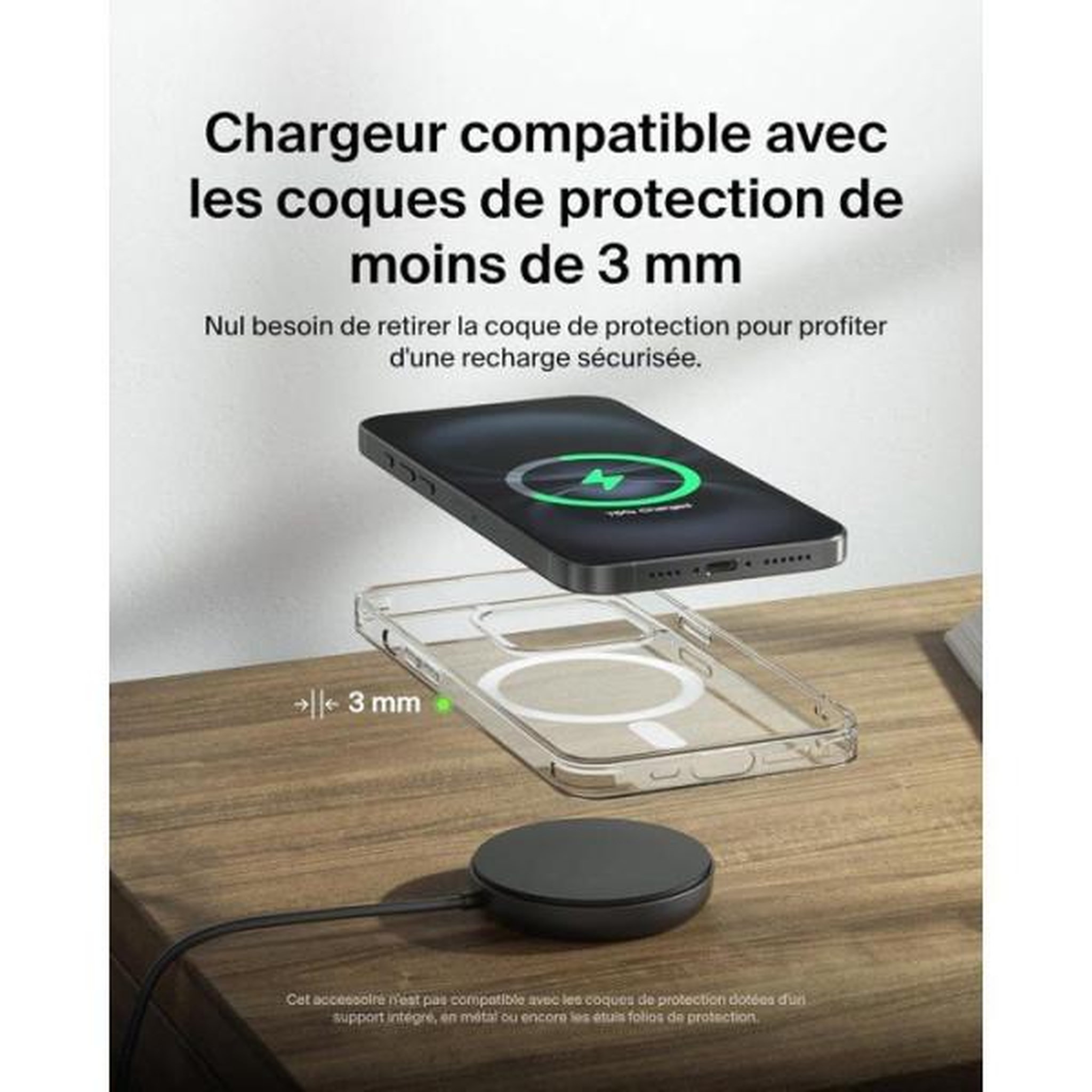 Voir la diapositive 3 : Belkin Pad de recharge - BELKIN - USB-C - 15 W - Noir