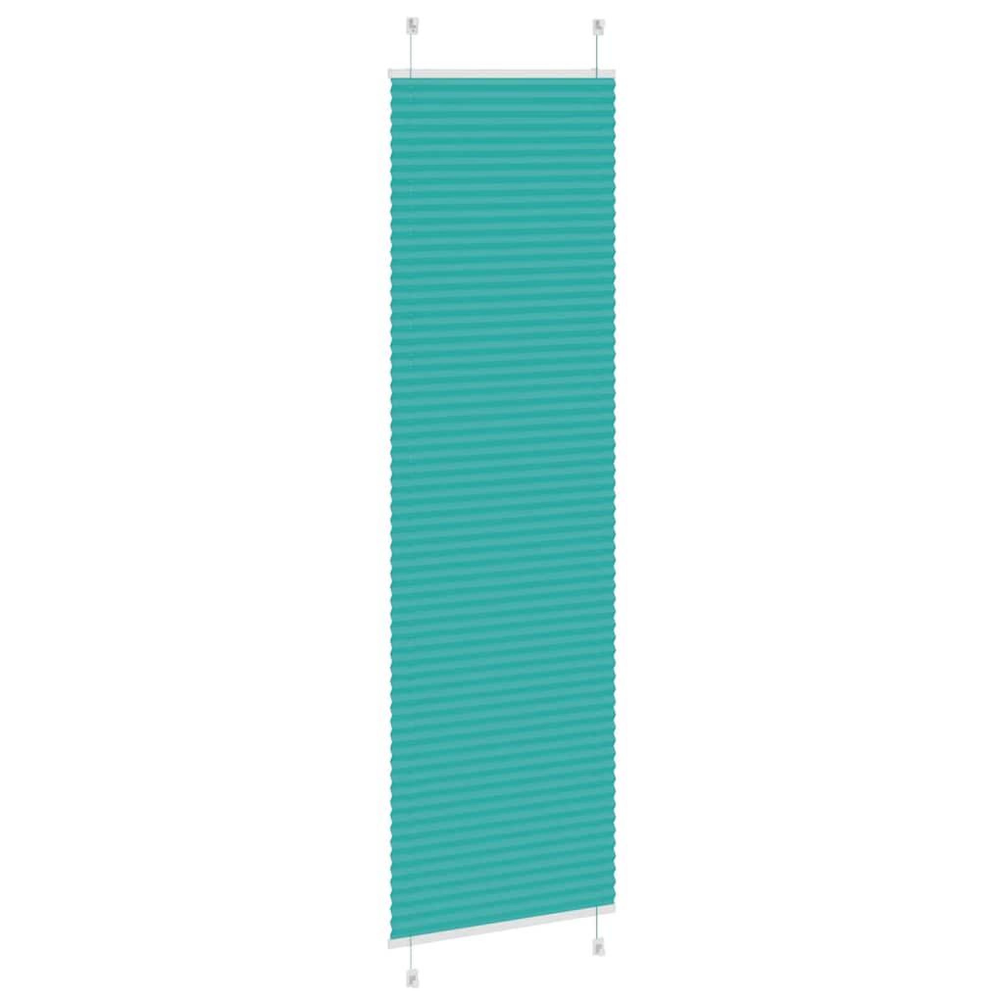 Voir la diapositive 4 : VIDAXL Store plisse vert petrole 55x200 cm largeur du tissu 54,4 cm