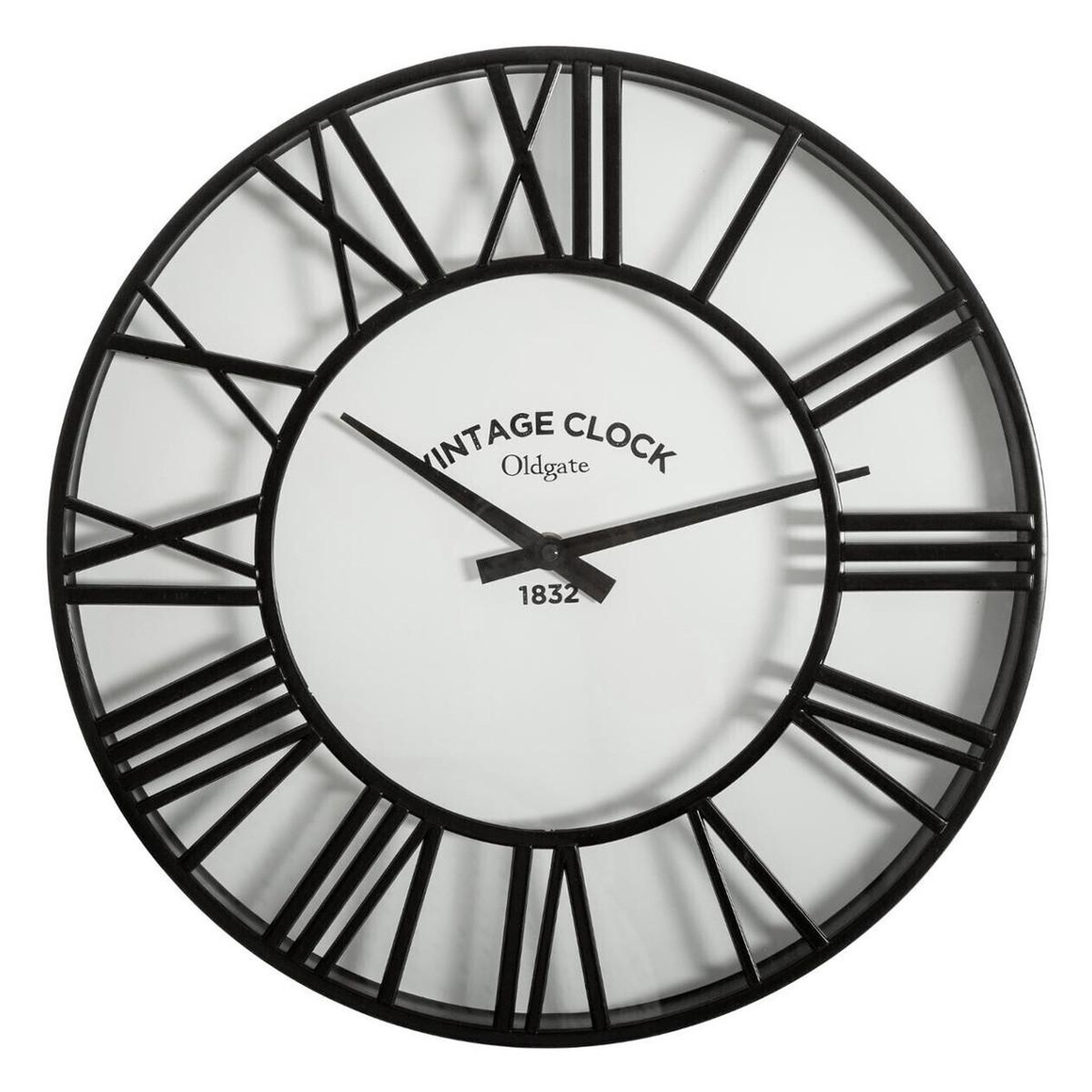 ATMOSPHERA Pendule murale vintage  silence  35cm noir