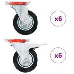 VIDAXL 12 pcs Roulettes pivotantes 100 mm